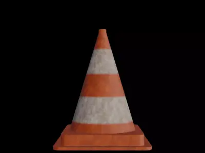 3D construction cone Free 3D model