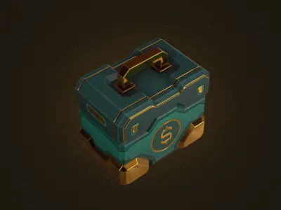 FREE Stylized Money Case - Game Ready Low Poly 3D Model Free low-poly 3D model
