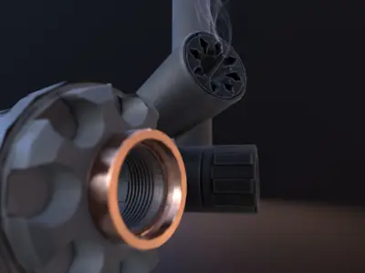 Gun suppressors pack Low-poly 3D model