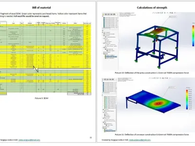 Pillows packaging device drawings for manufacturing  3D model