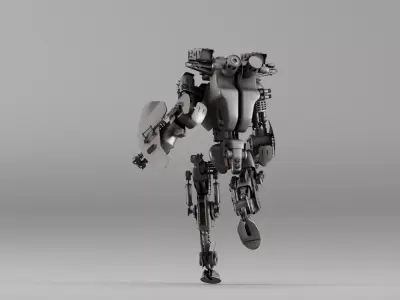 S00010 Advanced Military Combat Mech 3D print model