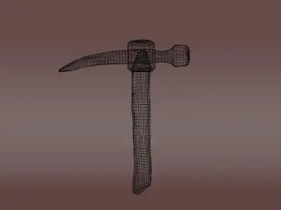 Simple Pickhammer Free low-poly 3D model