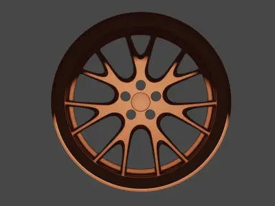 SRT style car rim 3D model