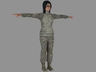 Rigged Soldier 11 3D model
