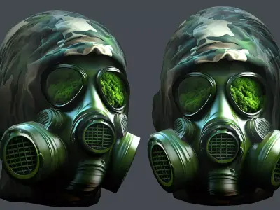 Helmet 3d model military combat Military Low-poly Low-poly 3D model 52
