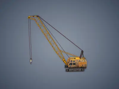 Crawler Crane Low-poly 3D model