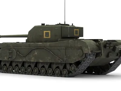 Black Prince - British Experimental Heavy Tank 3D Model Low-poly 3D model