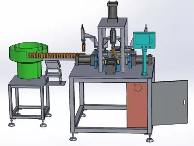 Automatic Shell Punching Machine with Pick and Place System 3D model