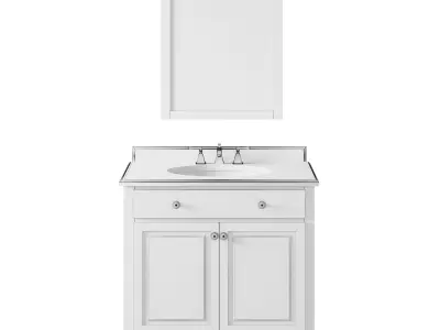 OVE Ashmore Antique Black 36 Vanity  3D model