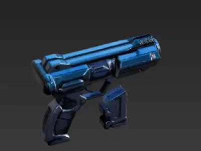 Sci-fi Security pistol 3D model