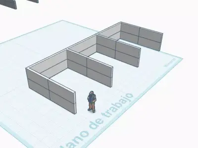 Aggregate Storage Walls Modular H0 3D print model