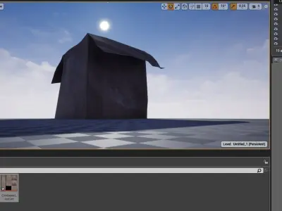 Cardboard Game Ready -   old  -  damaged Low-poly 3D model