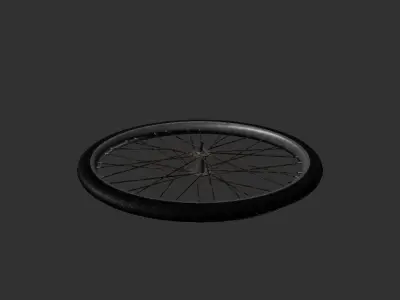 Indian Thella Tire Wheel Low-poly 3D model