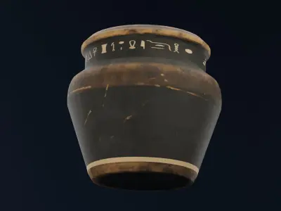 Ancient Egyptian Pot Low-poly 3D model