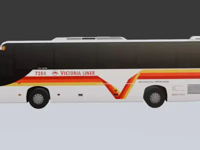 Philippine Provincial Bus Low-poly 3D model