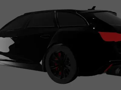Car 3D audi wagon Free 3D model
