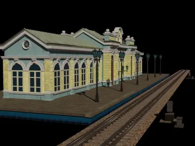 Russian Railway Station 3D model