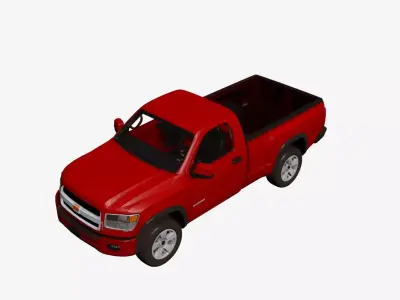 Realistic Pickup Truck 3D Model Modern Utility Vehicle 3D model