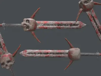 Low Poly Skeleton Sword - FOR FREE  Free low-poly 3D model