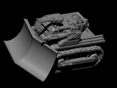 Armoured Bulldozer STL 3D print model