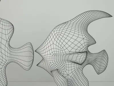 Brass Angel Fish 3D model
