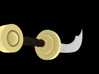Scimitar sword 3D model purchase