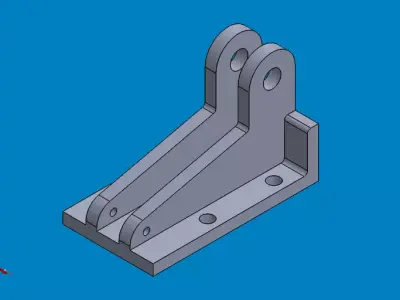 solidtutorial041 metal bracket Free 3D model