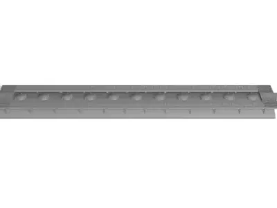 HO ACF 4589 Cubic Foot 3-Bay Carbon Black Covered Hopper Pack 3D print model