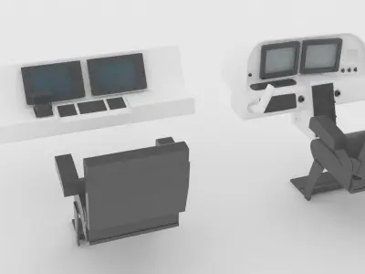 jet control cockpit 3D model