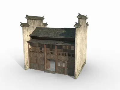 Ancient Asian Architecture and Houses 3D model