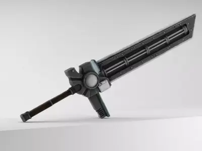 Sci-Fi Greatsword Low-poly 3D model