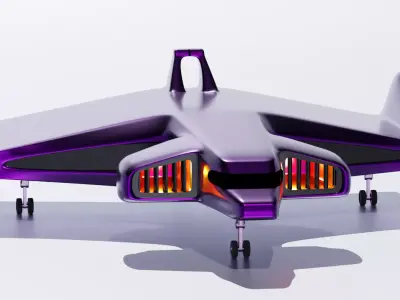Sci Fi Plane - Aircraft 3D model
