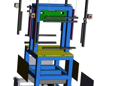Heavy-duty pneumatic rubber cutter 3D model