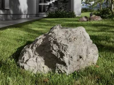  Cool Toned Divot Rough Large Rock Boulder Model  purchase