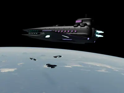 Medium Space ship 3D model
