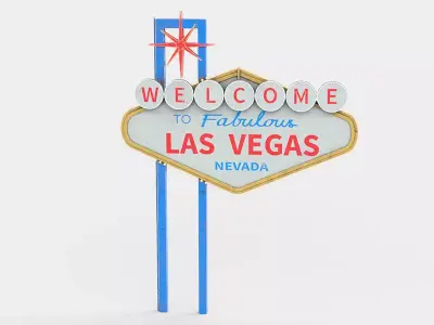 Las Vegas Sign Free low-poly 3D model