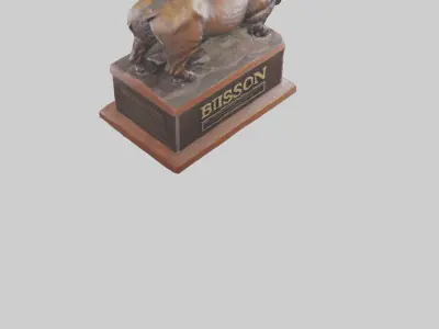 Bison Memorial statue model 3D model