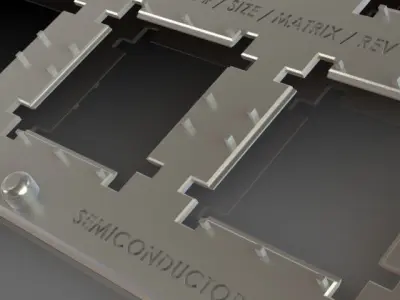 Semiconductor Carrier 40 x 40 MM REVA   2 x 5 Matrix   Free 3D model