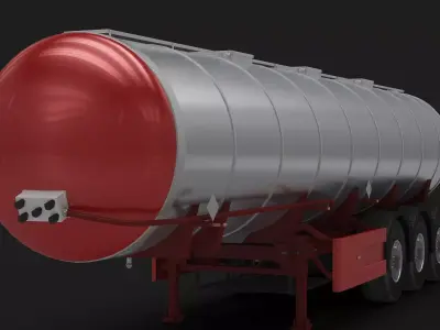 Tank Truck Trailer 3D model