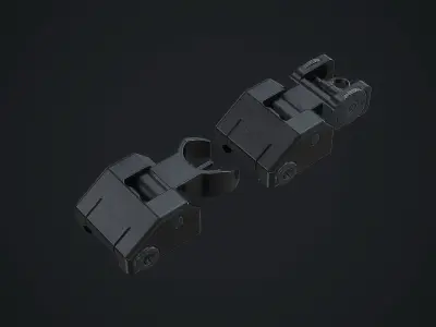 SIG SAUER Rear Flip Up Sights Low-poly 3D model