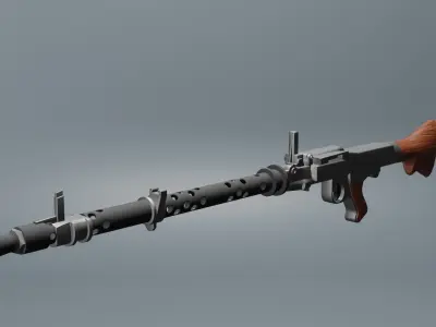 M34 MACHINE GUN 3D model