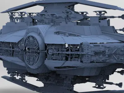 Jupiter Ancient tech temple Space station 6 3D model