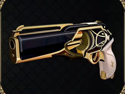 Aristocrat Revolver Low-poly 3D model