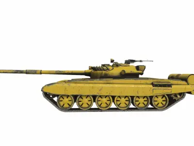 T-72 Soviet Main Battle Tank Low-poly PBR Low-poly 3D model