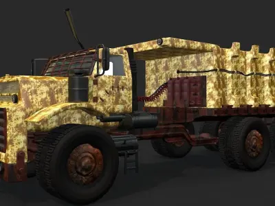 Military Apocalyptic Truck -3D model  3D model