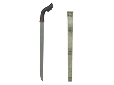 Luwuk Sword Low-poly 3D model