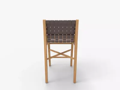 Taj Leather Strap Bar Stool 3D model