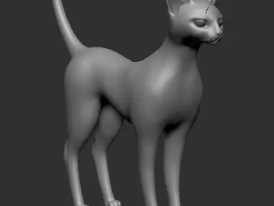 Base Mesh Cat Sfinx High Poly Free 3D model