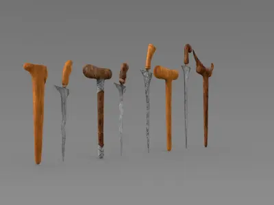 Keris Traditional Spiritual Dagger 3D model