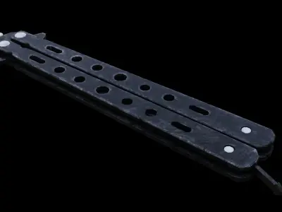 Butterfly Knife Low-poly 3D model shop